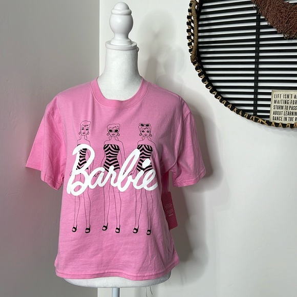 Barbie Tops - • NWT Barbie Tee! Pink small medium short sleeve